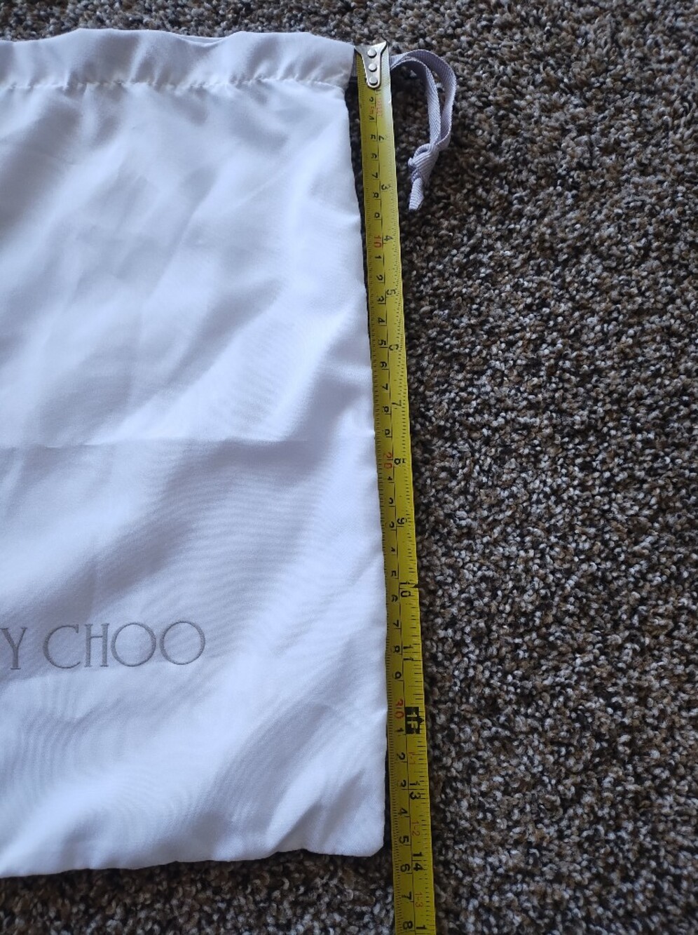 Jimmy Choo White Drawstring Dust Pouch - Picture 3 of 5